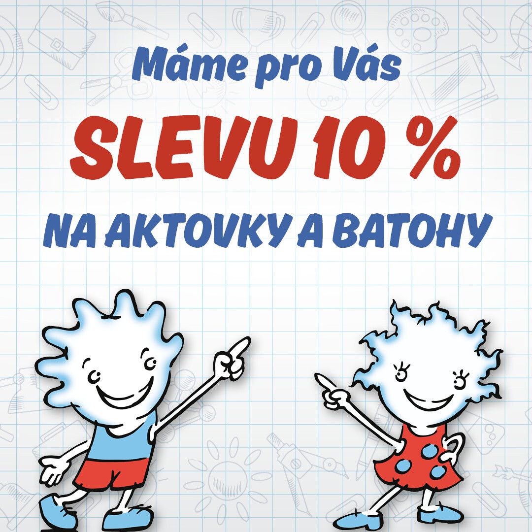 SLEVA 10 % na aktovky a batohy - srpen 2025