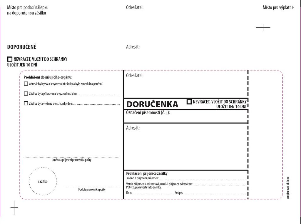 Doručenkové obálky