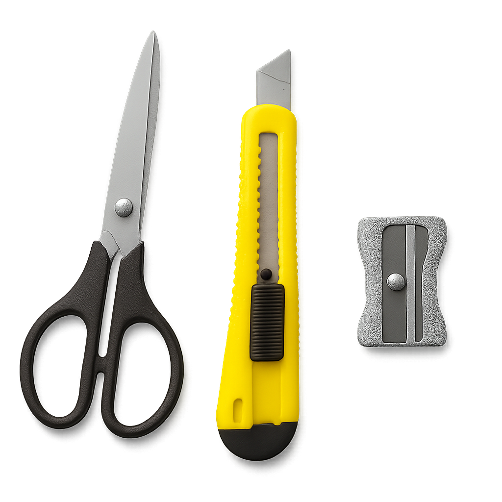 Nůžky, nože, ořezávátka