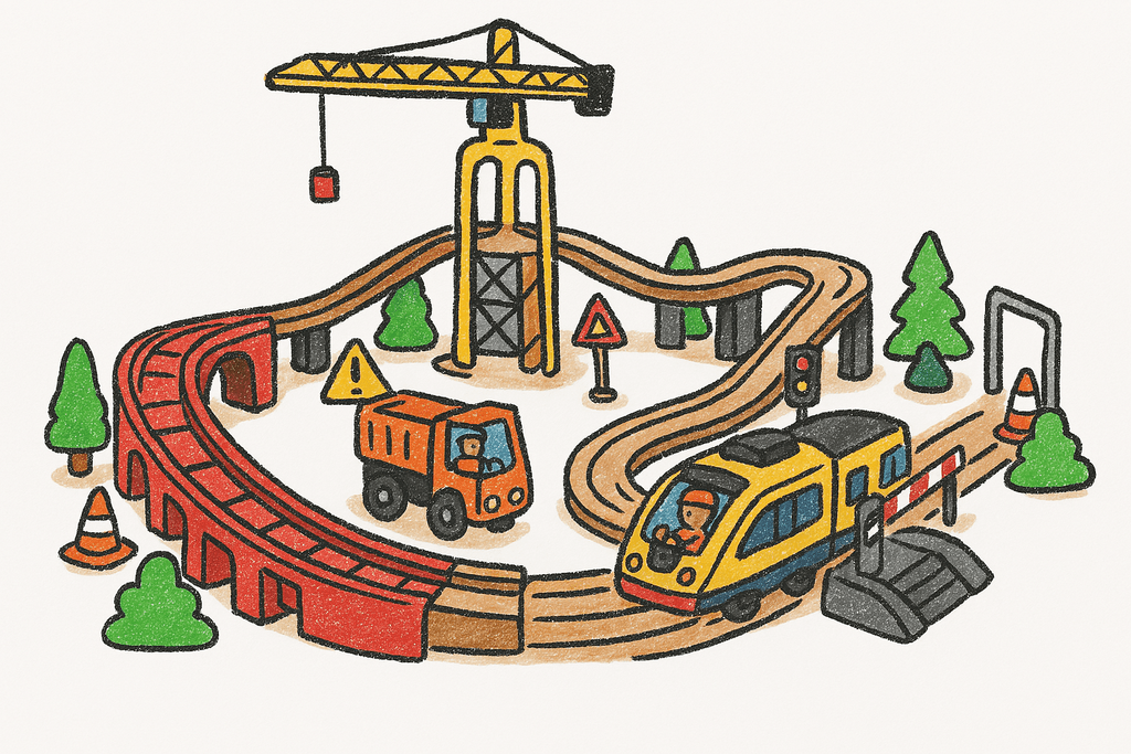 Vláčkodráhy, autodráhy