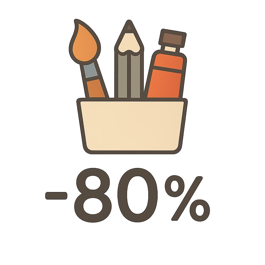 Výprodej výtvarných potřeb