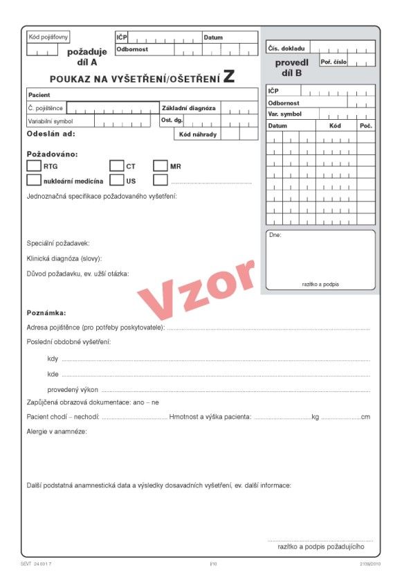 06z- Poukaz na vyšetření-ošetření Z