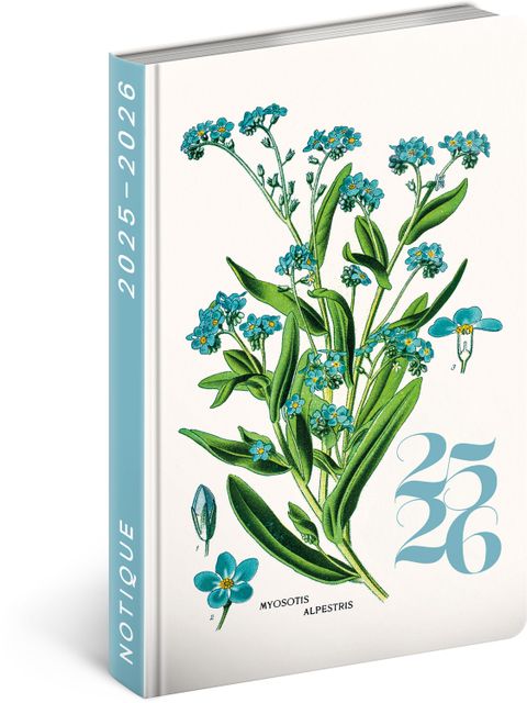 Obrázek produktu: 18měsíční diář Petito – Herbář 2025/2026, 11 × 17 cm