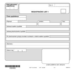 Obrázek produktu: 30- Registrační list - dvoulistá složka