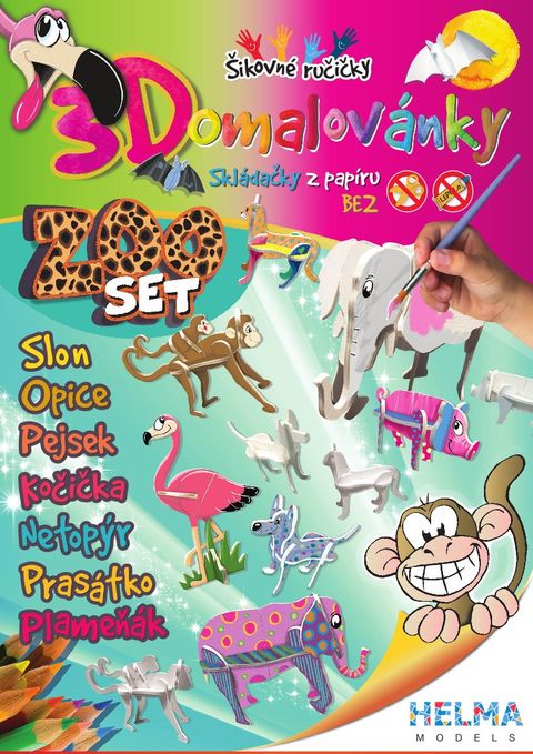 Obrázek produktu: 3D Omalovánky A4 ZOO
