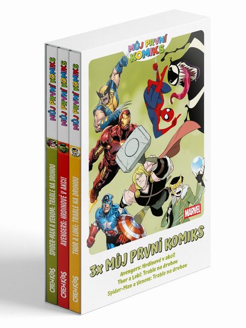 Obrázek produktu: 3x Můj první komiks (Thor a Loki, Spider-man a Venom, Avengers)