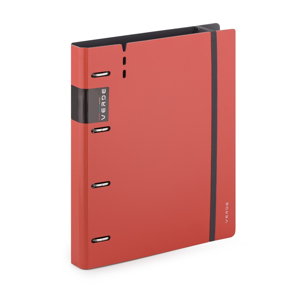 4-Kroužkový pořadač A4 D30 pěna VERDE - cihlová