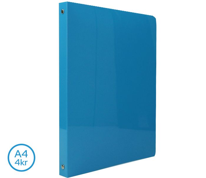 4-kroužkový pořadač LUMA A4 2,5 cm neon - modrý