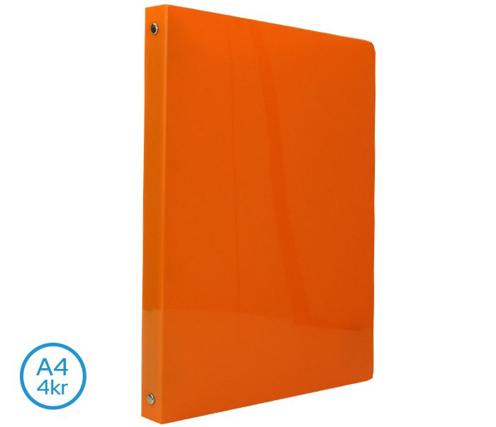 4-kroužkový pořadač LUMA A4 2,5 cm neon - oranžový
