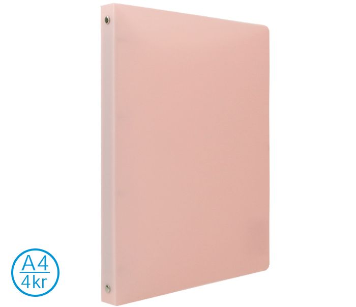 4-kroužkový pořadač LUMA A4 2,5 cm pastel - růžový