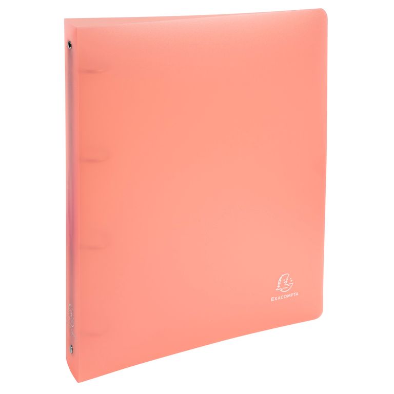 4-Kroužkový pořadač Pastel A4 maxi, 4 cm, PP - korálový