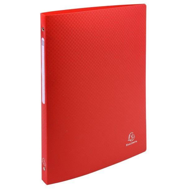 4-Kroužkový pořadač s popisovatelným štítkem, A4, 2 cm, PP - červený