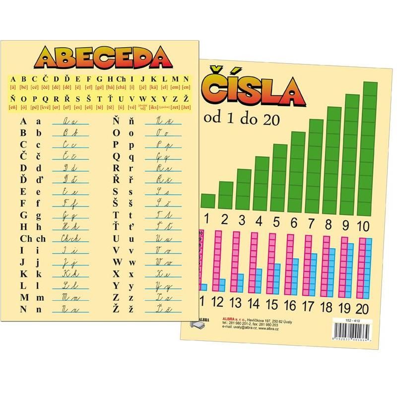 Abeceda / čísla - tabulka A5 (oboustranná)
