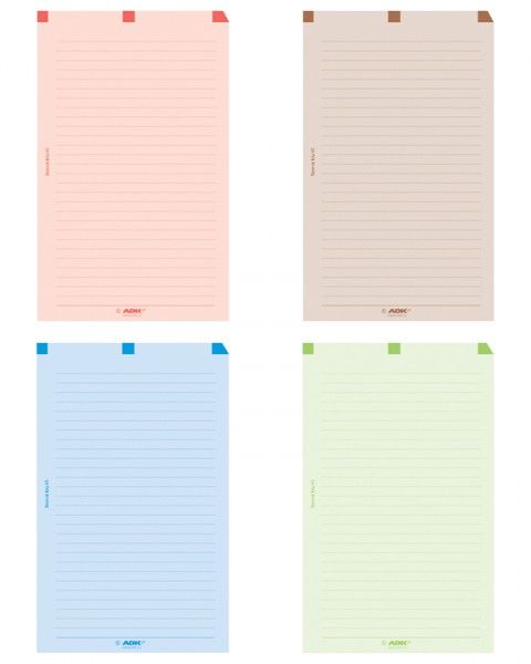 ADK Barevné poznámkové listy A7