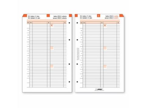 Obrázek produktu: ADK Denní plán termínovaný A5 oboustranný 2026 (183 listů)