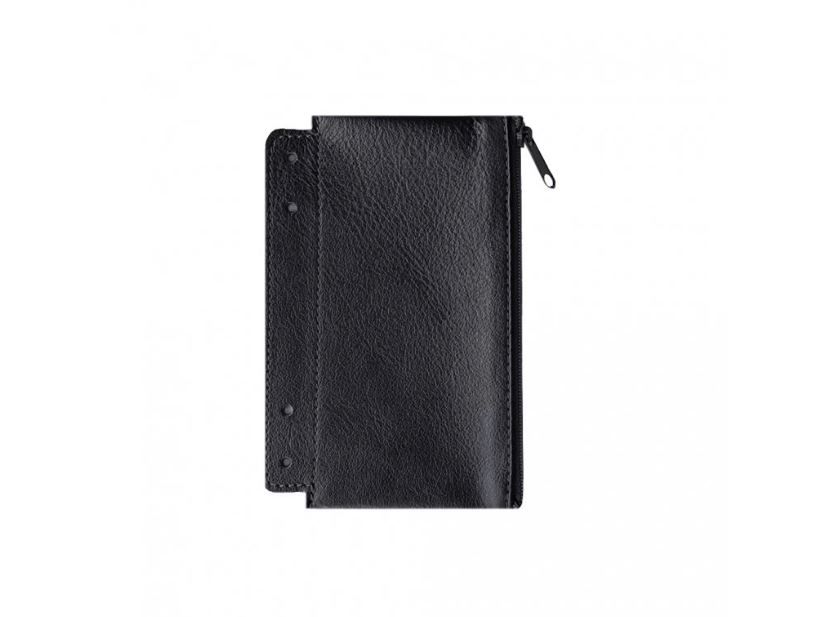 ADK Obal do diářů A6 kožený na zip černý