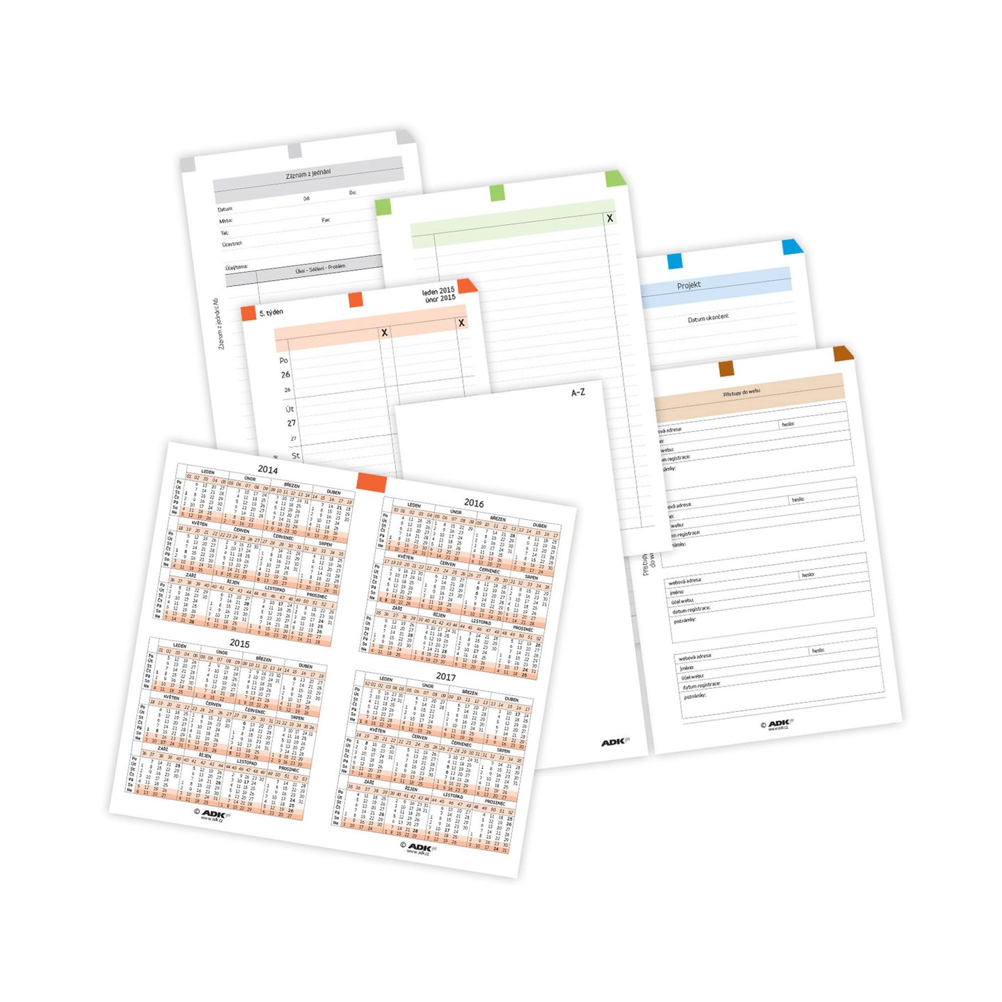 ADK Sada pro týdenní plánování A6 2026
