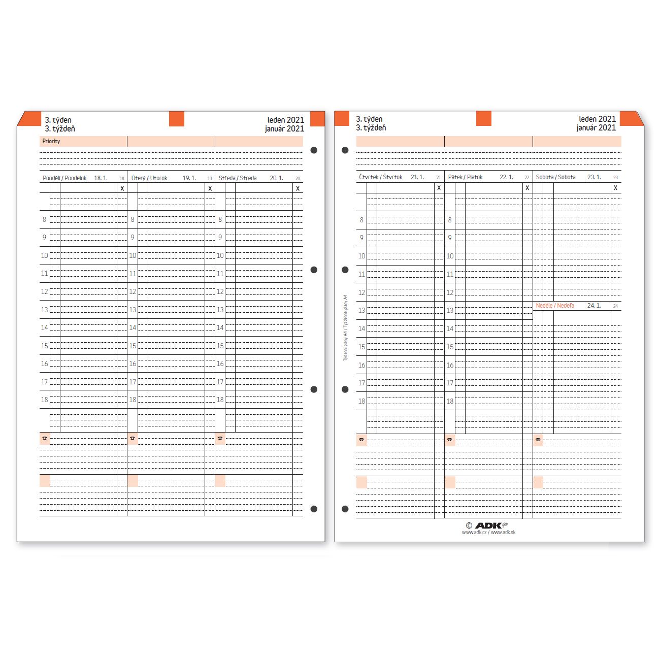 ADK Týdenní plán A4 2026 (53 listů)