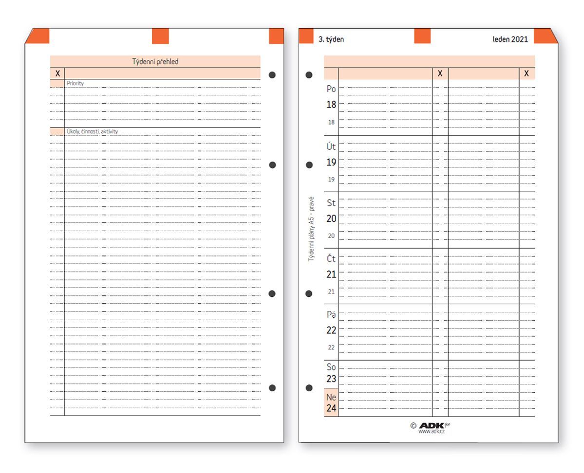 ADK Týdenní plán A5 pravý 2026 (53 listů)