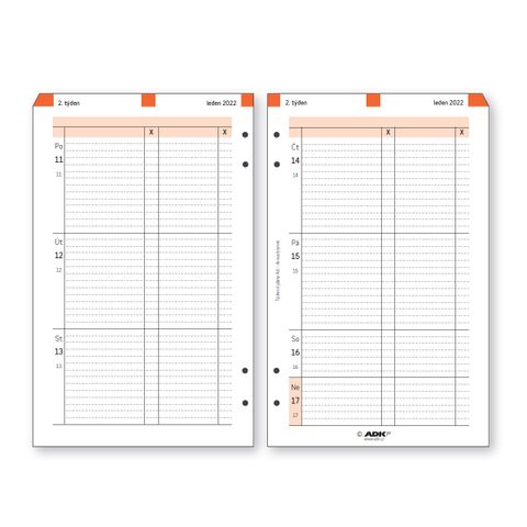 Obrázek produktu: ADK Týdenní plán A6 dvoustranný 2026 (53 listů)