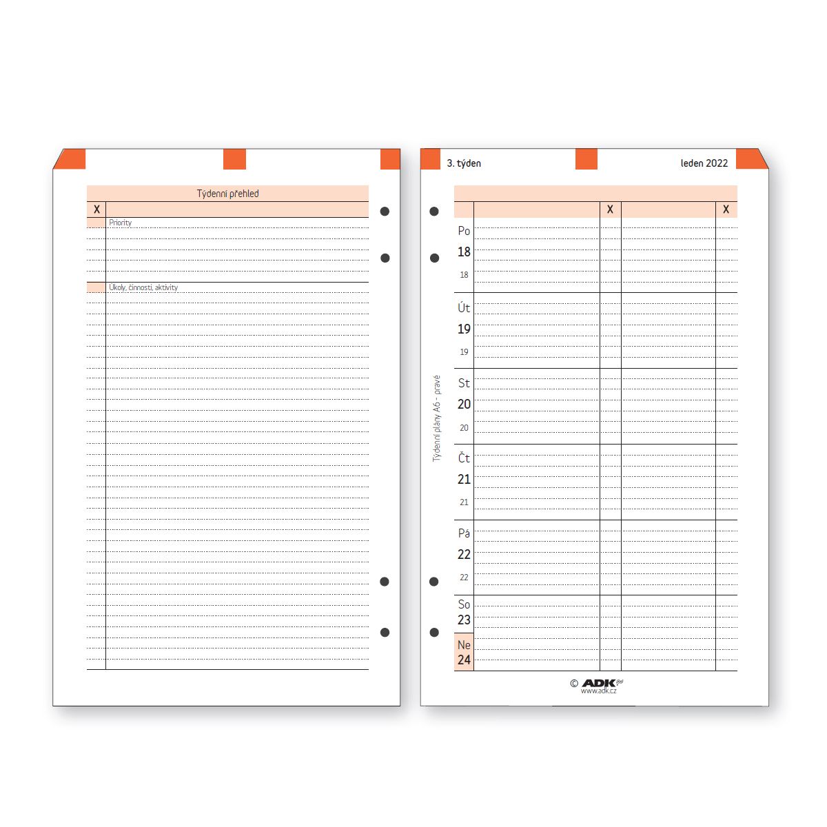 ADK Týdenní plán A6 pravý 2026 (53 listů)