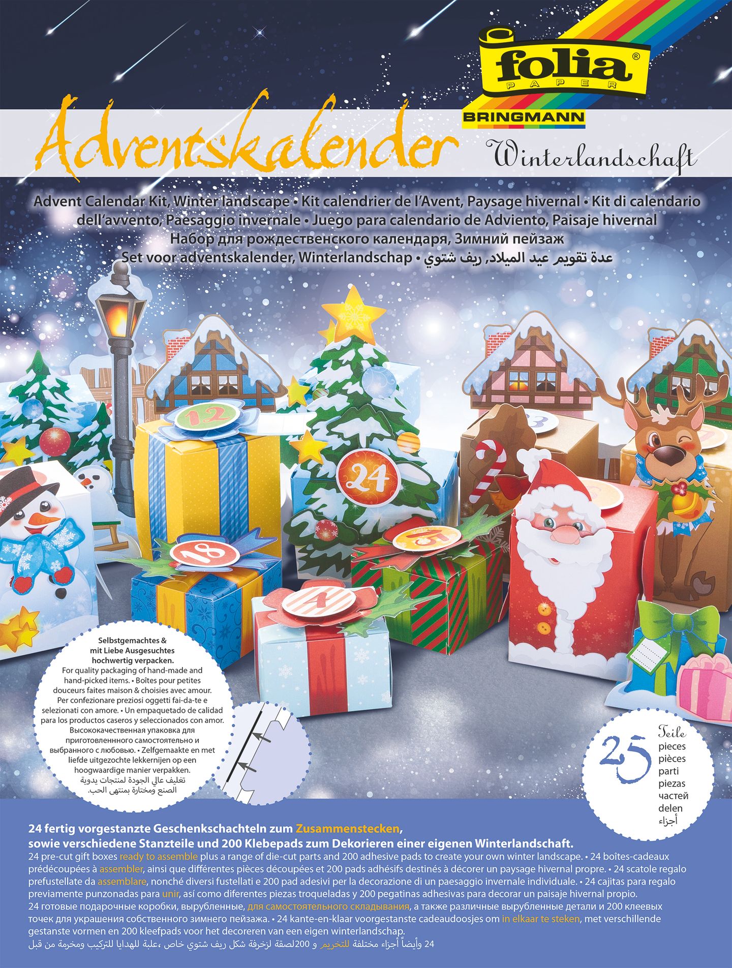 Adventní kalendář - 25 dílů - zimní krajina