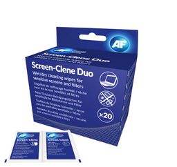 Obrázek produktu: AF Screen-Clene Duo - Antistatické čistící ubrousky na obrazovky AF suchý/mokrý (20+20ks)