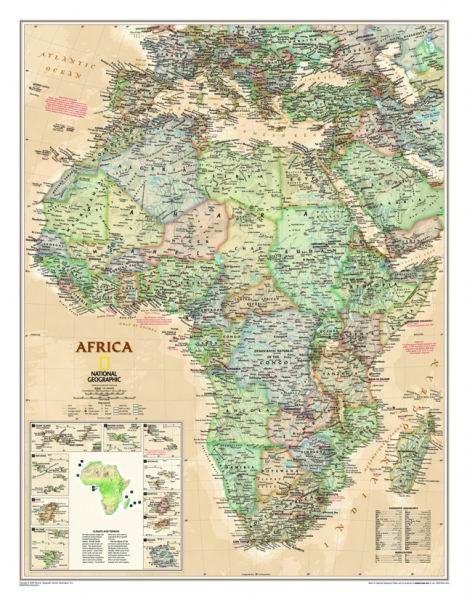 Obrázek produktu: Afrika - politické rozdělení -Executive- nástěnná mapa - 1:14 244 000 /National Geographic/