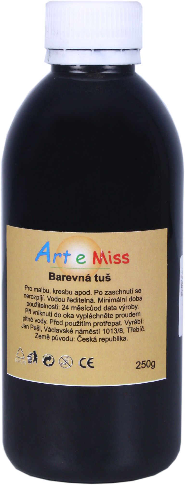 Levně Akrylátová tuš - 250 g - 14 černá