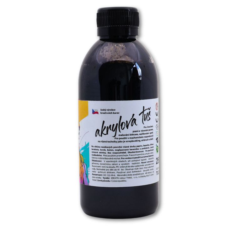 Levně Akrylátová tuš černá - 500 g