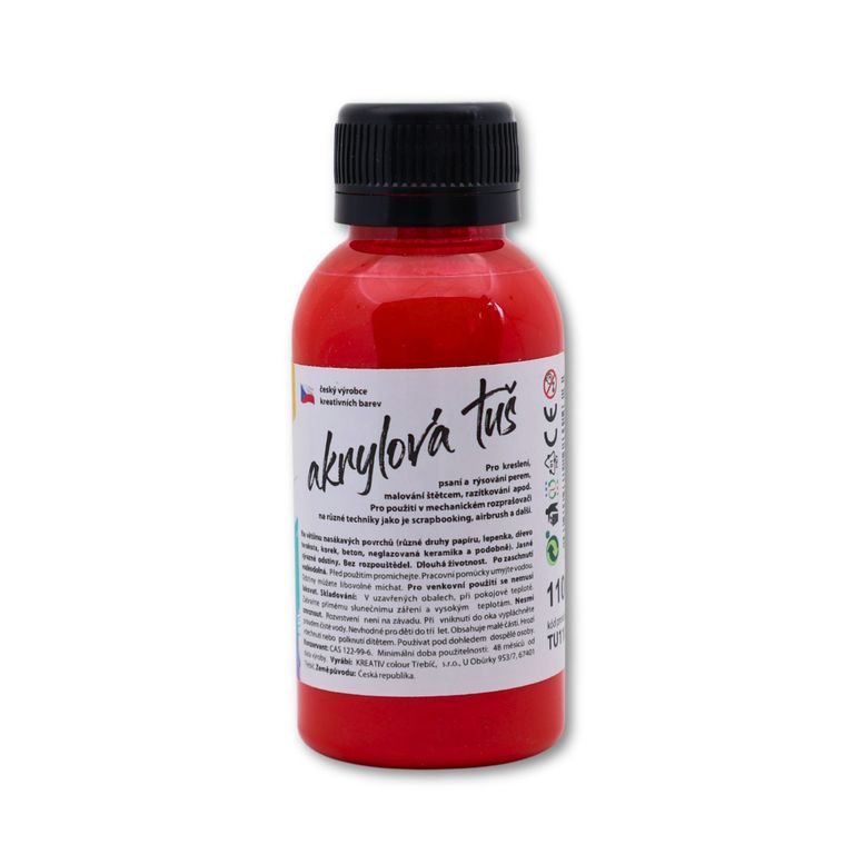 Levně Akrylátová tuš červená - 110 g