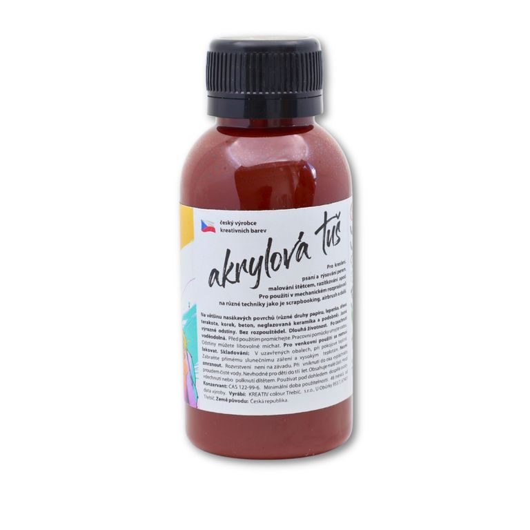 Levně Akrylátová tuš hnědá - 110 g