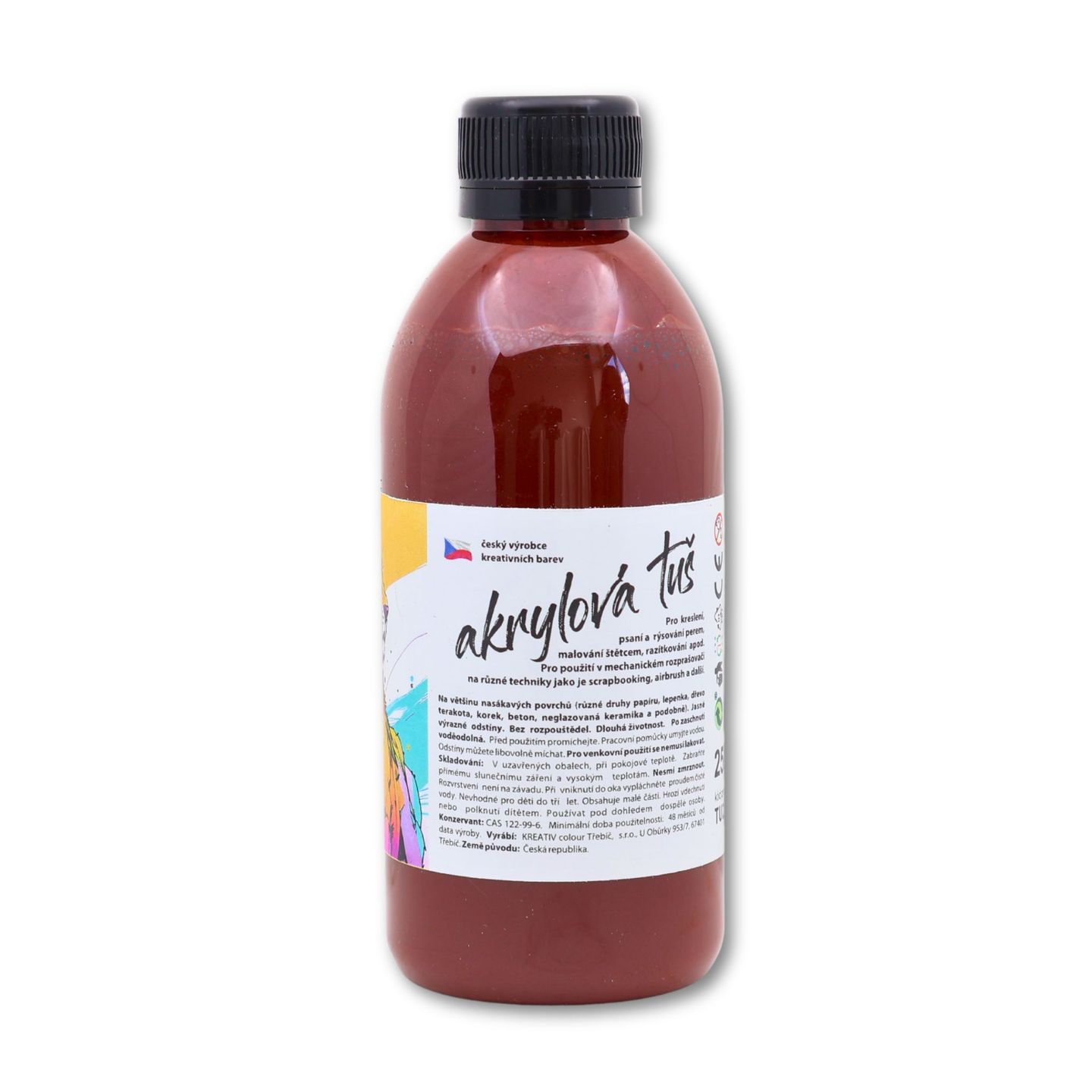 Akrylátová tuš hnědá - 250 g