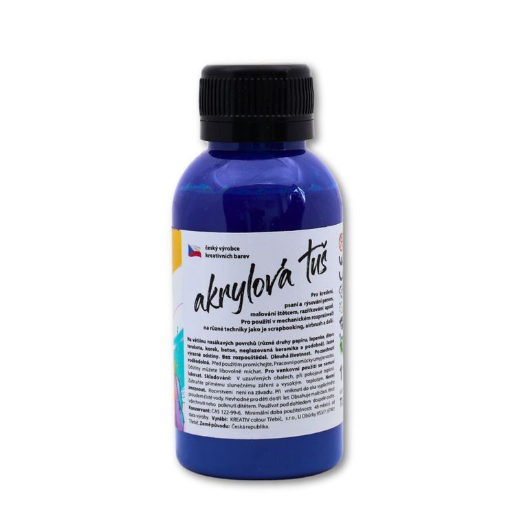 Levně Akrylátová tuš modrá - 110 g