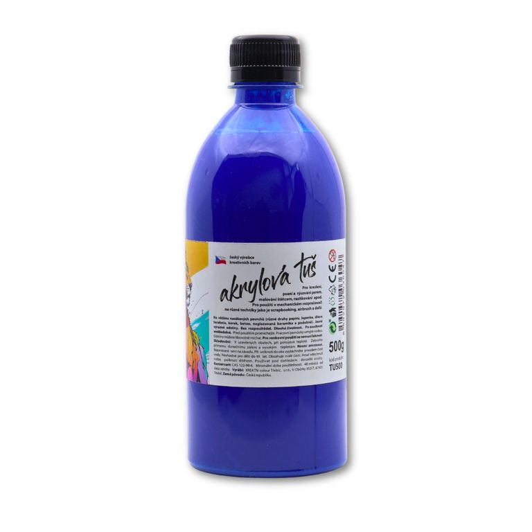 Levně Akrylátová tuš modrá - 500 g