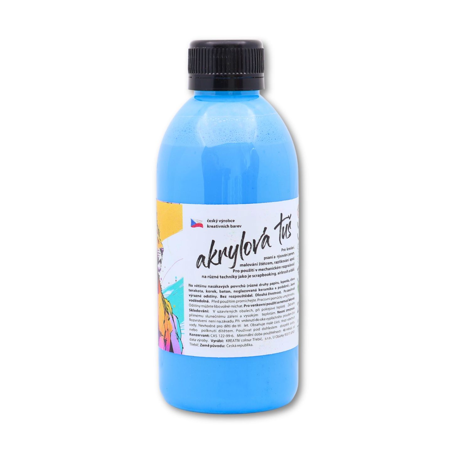 Akrylátová tuš neon modrá - 250 g