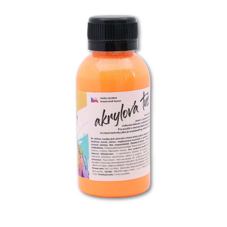 Levně Akrylátová tuš neon oranžová - 110 g