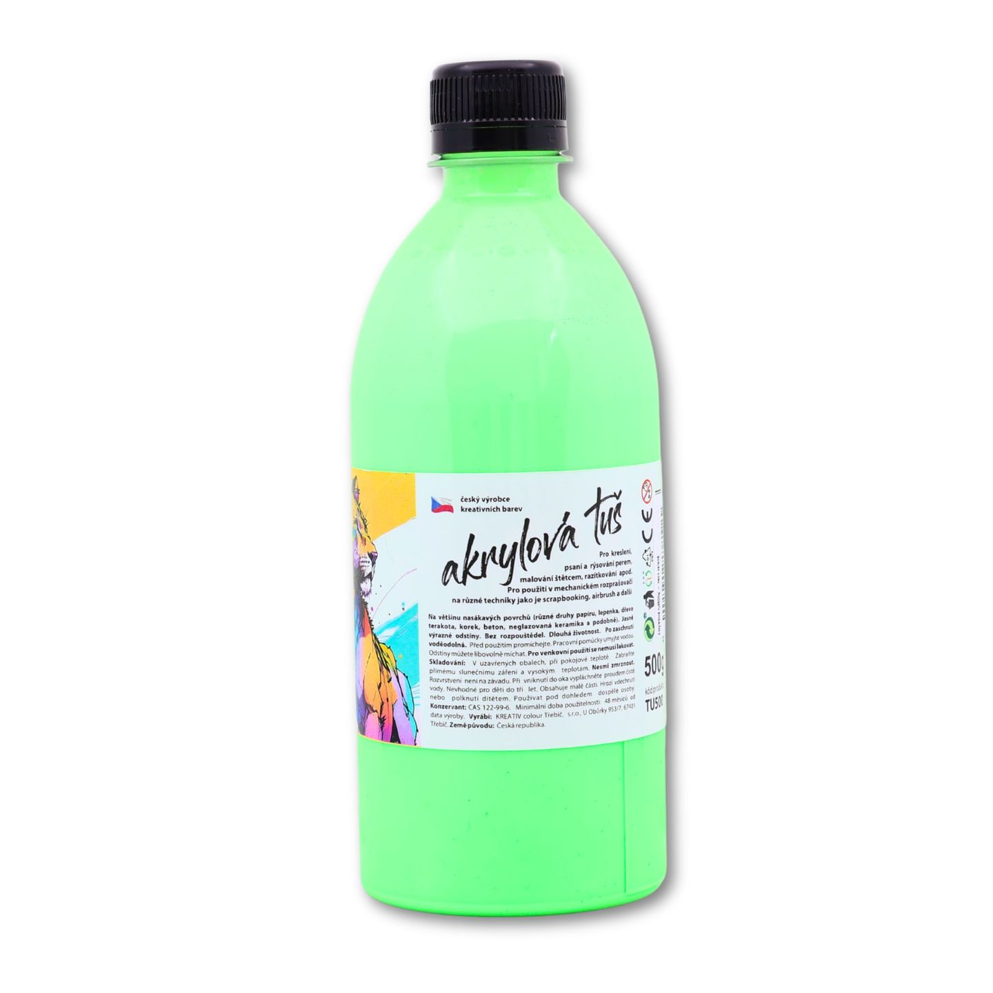 Akrylátová tuš neon zelená - 500 g