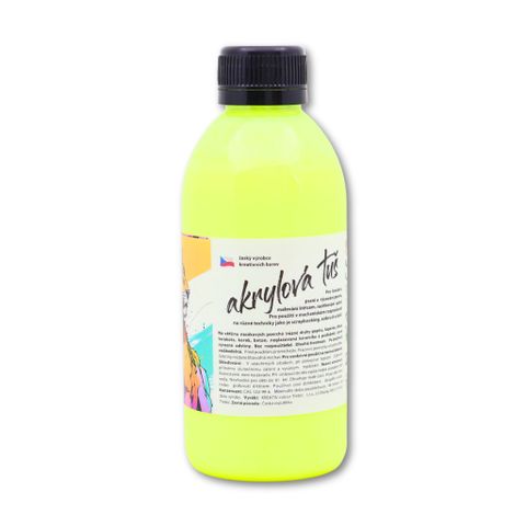 Obrázek produktu: Akrylátová tuš neon žlutá - 250 g