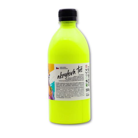 Obrázek produktu: Akrylátová tuš neon žlutá - 500 g