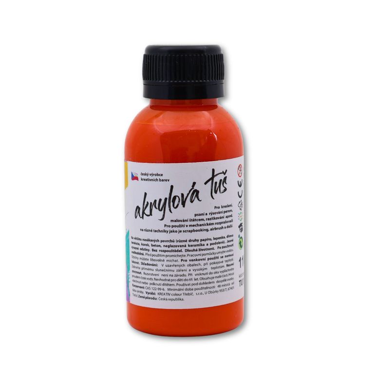 Levně Akrylátová tuš oranžová - 110 g
