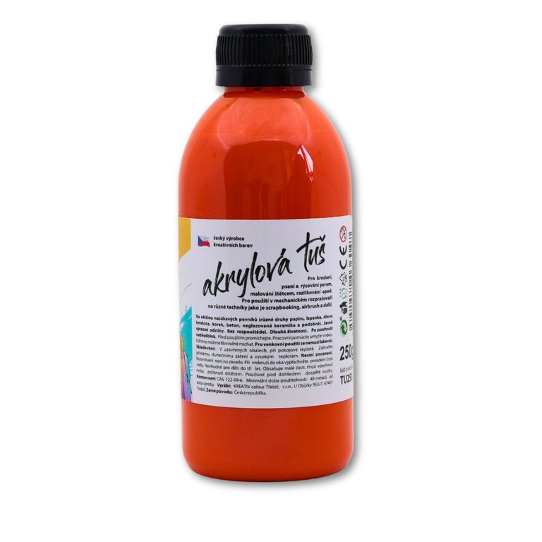 Levně Akrylátová tuš oranžová - 250 g