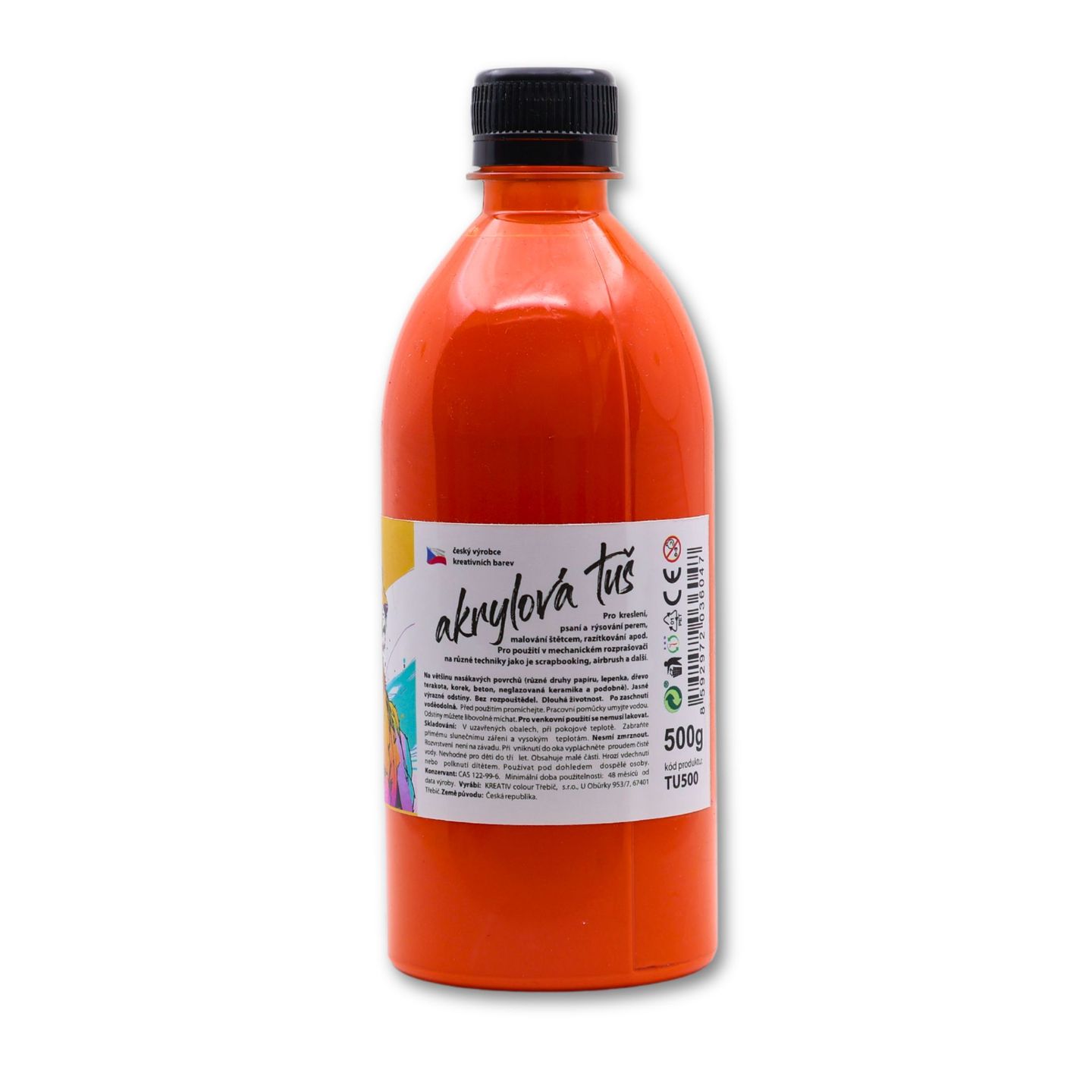 Akrylátová tuš oranžová - 500 g