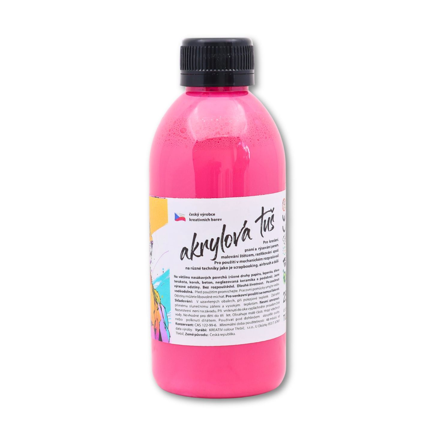 Akrylátová tuš růžová - 250 g