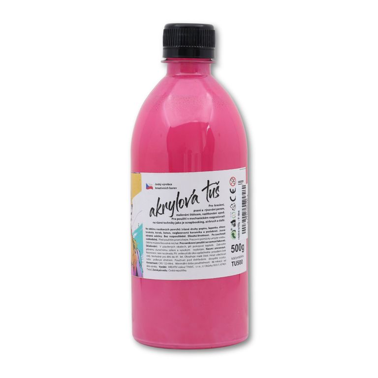 Levně Akrylátová tuš růžová - 500 g