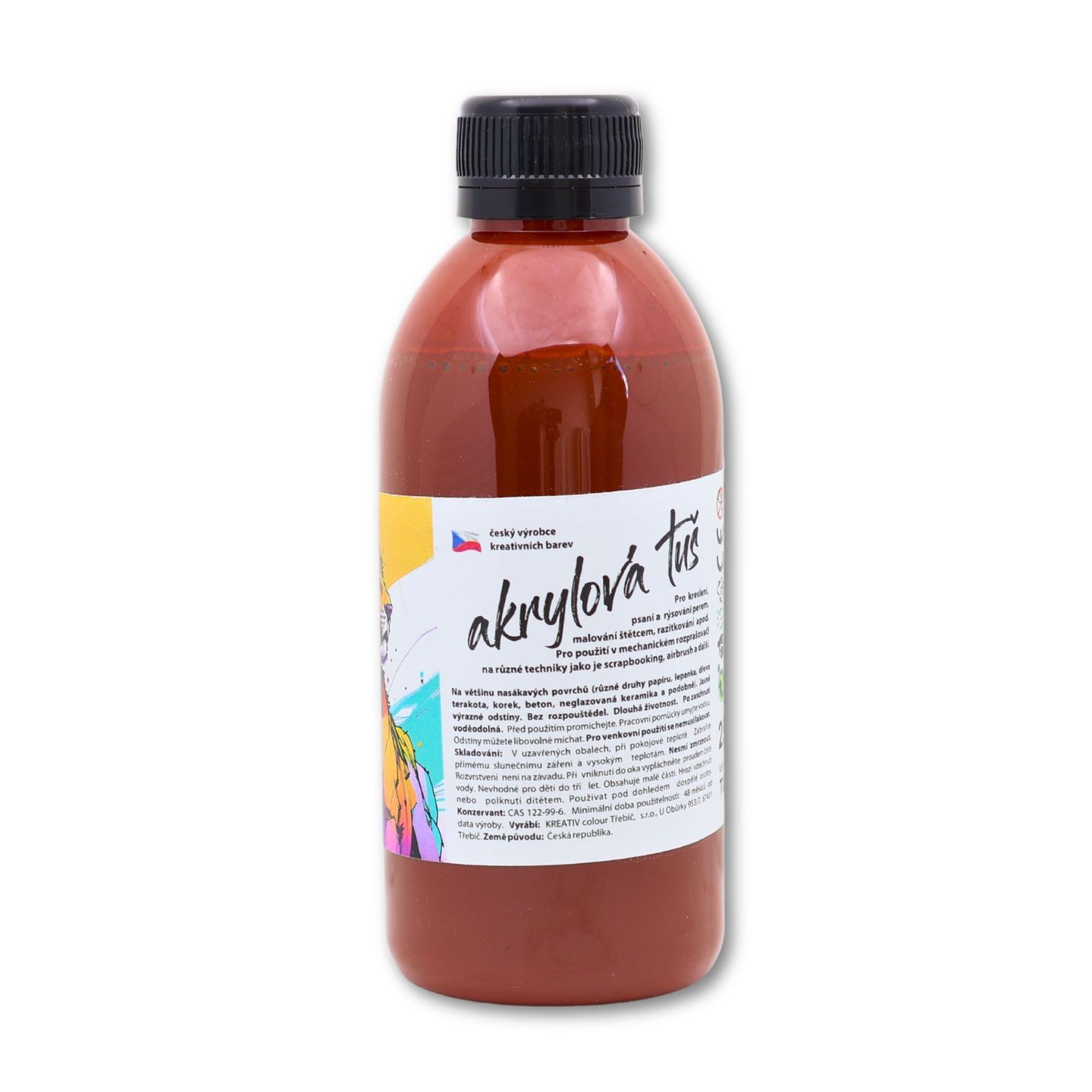 Akrylátová tuš světle hnědá - 250 g