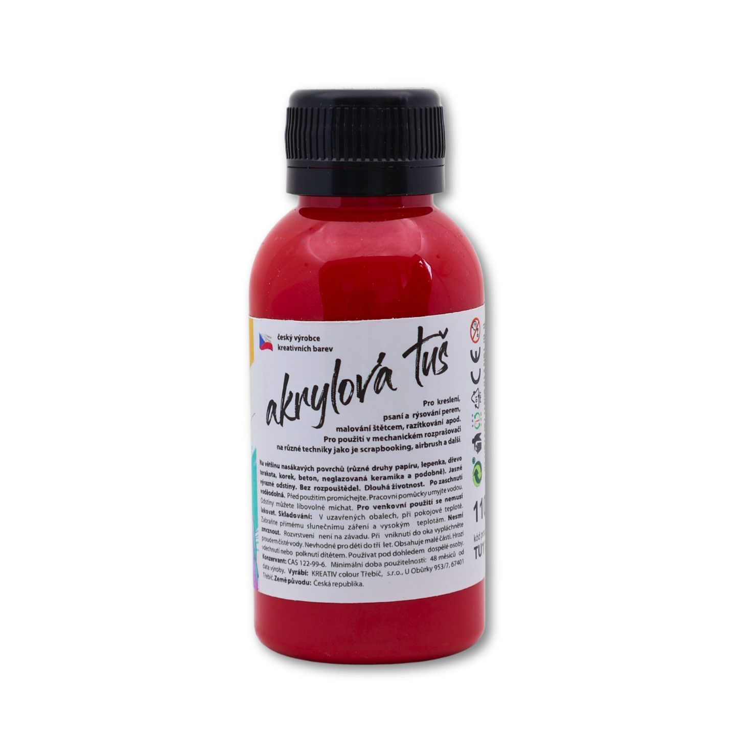 Akrylátová tuš tmavě červená - 110 g