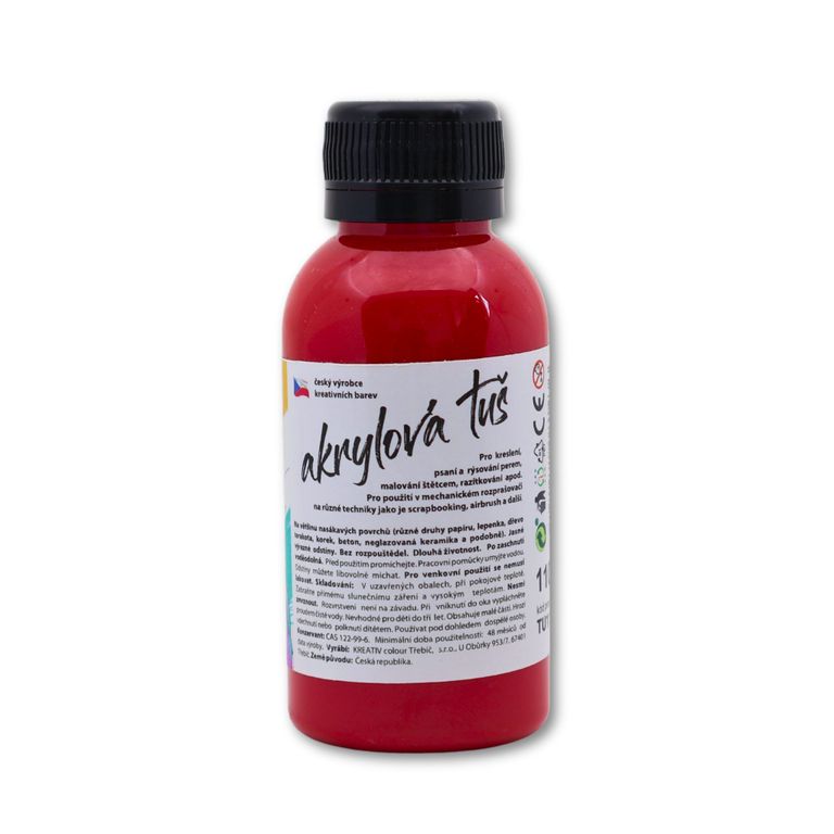Levně Akrylátová tuš tmavě červená - 110 g