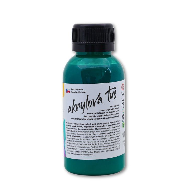 Levně Akrylátová tuš tmavě zelená - 110 g