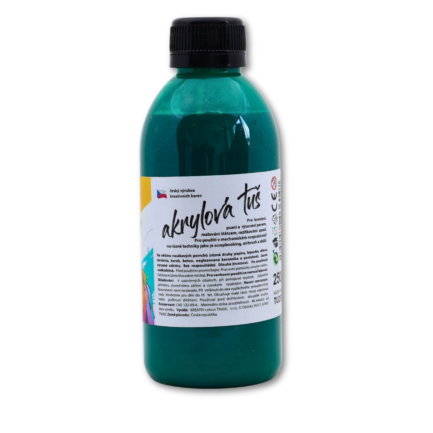 Akrylátová tuš tmavě zelená - 250 g